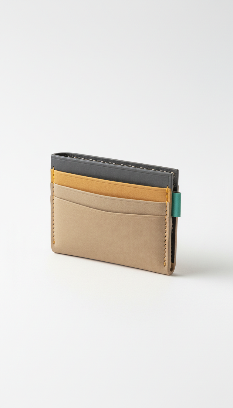 Slim Card Wallet With Cutout Slot
