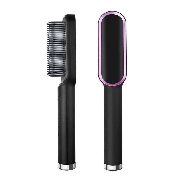 Ammuri Pro Hair Straightening Brush – in-use styling demonstration