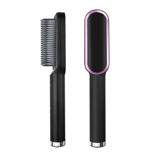 Ammuri Pro Hair Straightening Brush – in-use styling demonstration